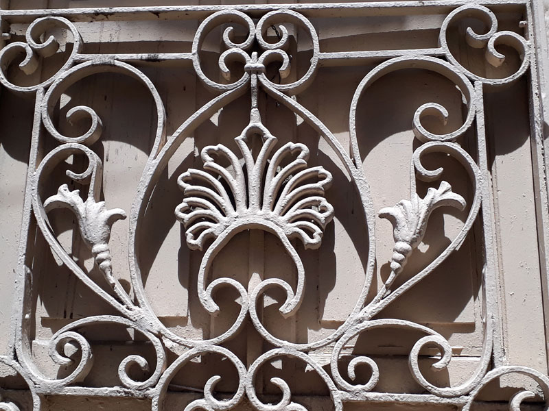 Decoración en hierro forjado. 